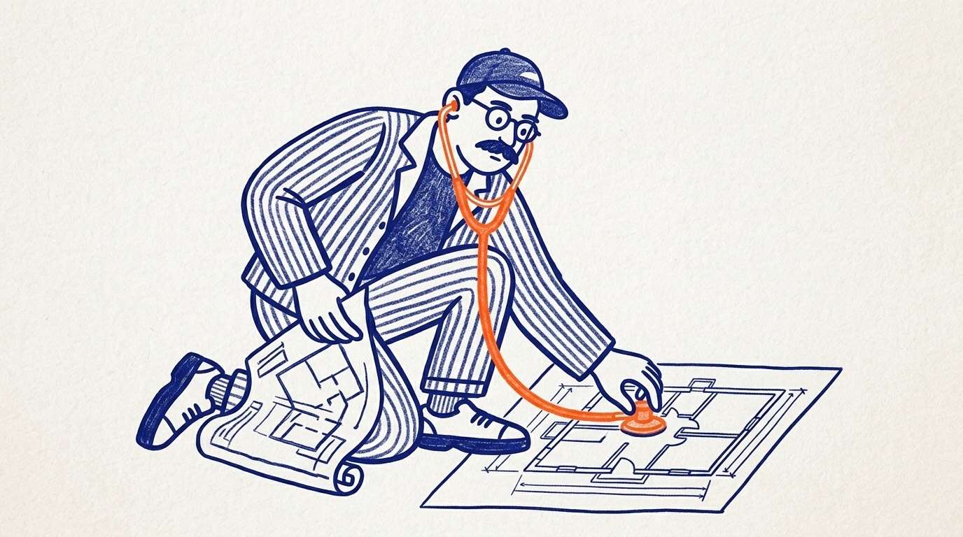 Ilustración de portada sobre el diagnóstico previo a toda estrategia de marca
